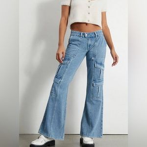 PacSun Low Rise Boot Cut Jeans Light Blue